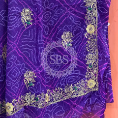 DARBARI GEORGETTE LEHERIYA SAREE