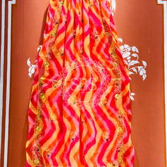 DARBARI GEORGETTE LEHERIYA SAREE