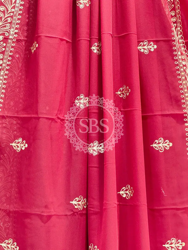 DARBARI GEORGETTE LEHERIYA SAREE
