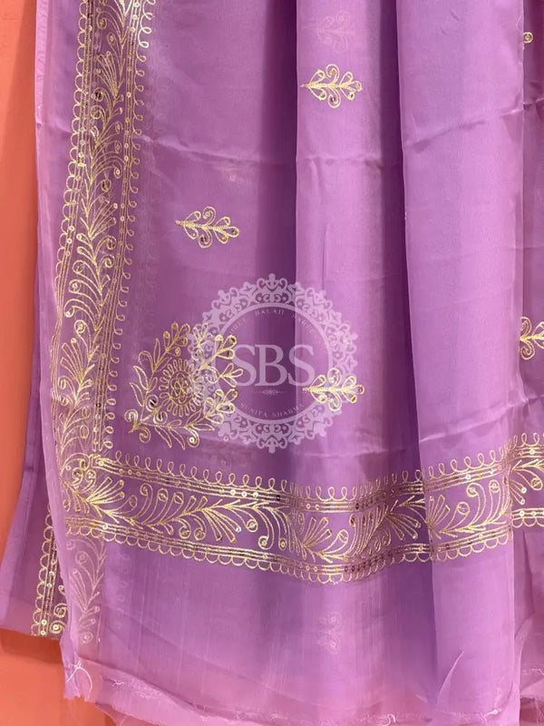 DARBARI GEORGETTE LEHERIYA SAREE