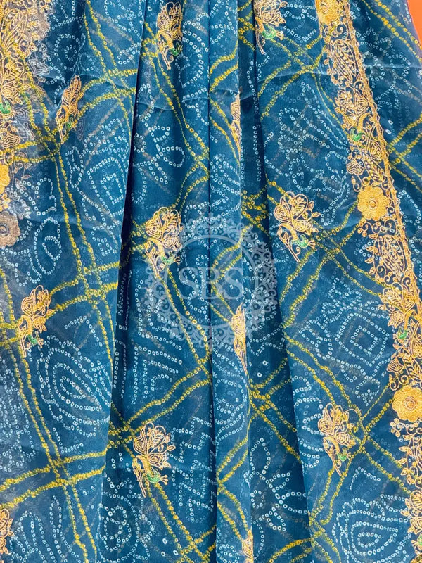 DARBARI GEORGETTE LEHERIYA SAREE