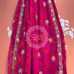DARBARI GEORGETTE LEHERIYA SAREE