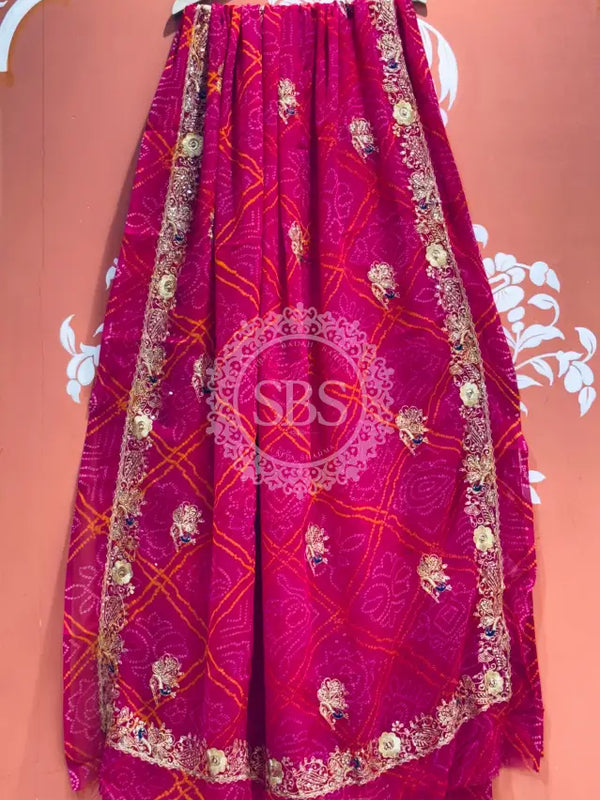 DARBARI GEORGETTE LEHERIYA SAREE