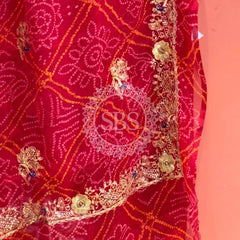 DARBARI GEORGETTE LEHERIYA SAREE