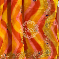 DARBARI GEORGETTE LEHERIYA SAREE