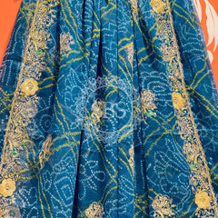 DARBARI GEORGETTE LEHERIYA SAREE