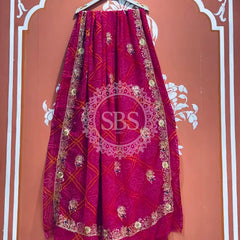 DARBARI GEORGETTE LEHERIYA SAREE