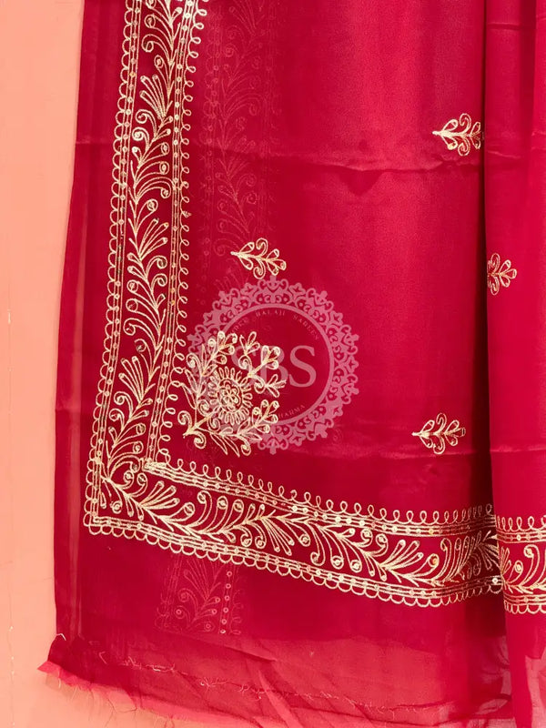 DARBARI GEORGETTE LEHERIYA SAREE