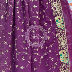 DARBARI GEORGETTE LEHERIYA SAREE