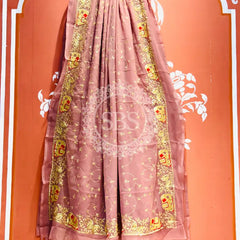 DARBARI GEORGETTE LEHERIYA SAREE