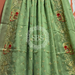 DARBARI GEORGETTE LEHERIYA SAREE