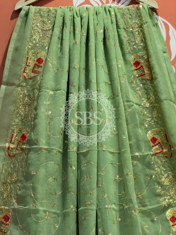 DARBARI GEORGETTE LEHERIYA SAREE