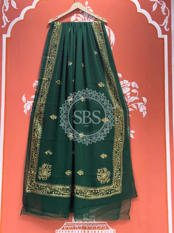 DARBARI GEORGETTE LEHERIYA SAREE