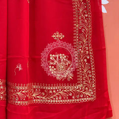 DARBARI GEORGETTE LEHERIYA SAREE