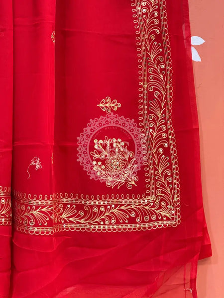 DARBARI GEORGETTE LEHERIYA SAREE