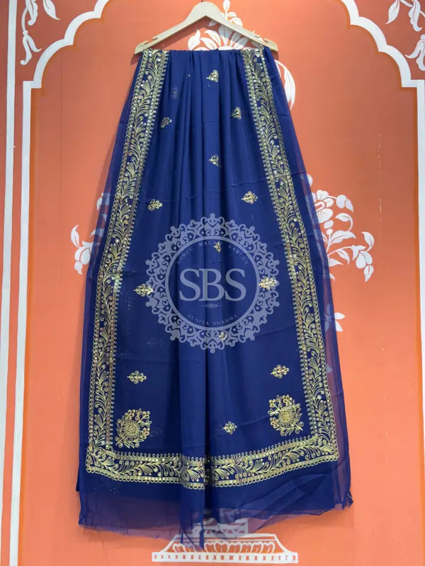 DARBARI GEORGETTE LEHERIYA SAREE
