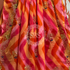 DARBARI GEORGETTE LEHERIYA SAREE