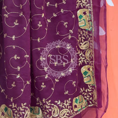 DARBARI GEORGETTE LEHERIYA SAREE