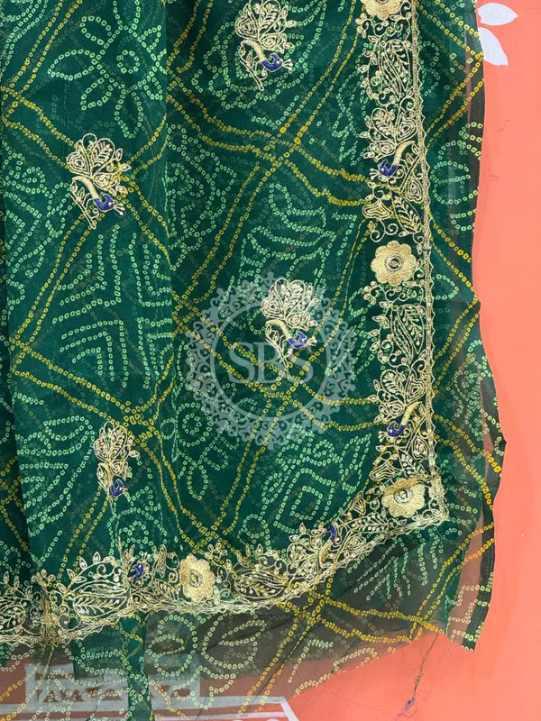 DARBARI GEORGETTE LEHERIYA SAREE