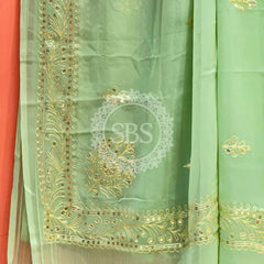 DARBARI GEORGETTE LEHERIYA SAREE
