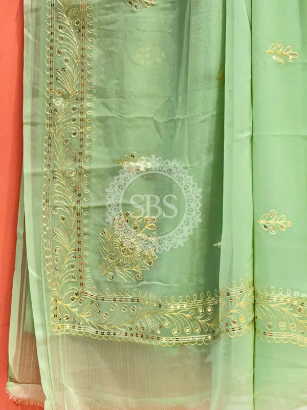 DARBARI GEORGETTE LEHERIYA SAREE