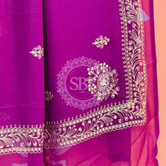 DARBARI GEORGETTE LEHERIYA SAREE