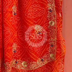 DARBARI GEORGETTE LEHERIYA SAREE