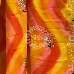 DARBARI GEORGETTE LEHERIYA SAREE