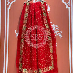 DARBARI GEORGETTE LEHERIYA SAREE