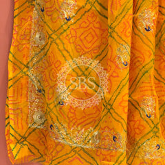 DARBARI GEORGETTE LEHERIYA SAREE