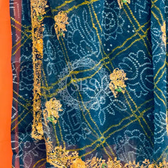 DARBARI GEORGETTE LEHERIYA SAREE