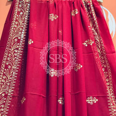 DARBARI GEORGETTE LEHERIYA SAREE