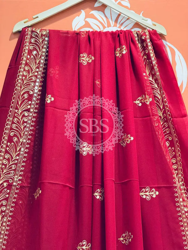 DARBARI GEORGETTE LEHERIYA SAREE