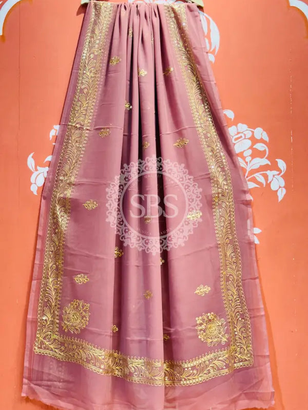 DARBARI GEORGETTE LEHERIYA SAREE