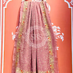 DARBARI GEORGETTE LEHERIYA SAREE Peach / Free Size