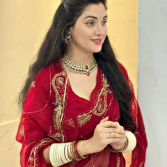 Pure Zari work Semi Chiffon saree