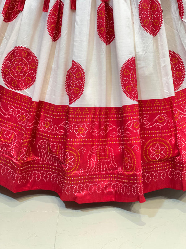 TUSSAR SILK GUJRATI BOOTA LEHENGA