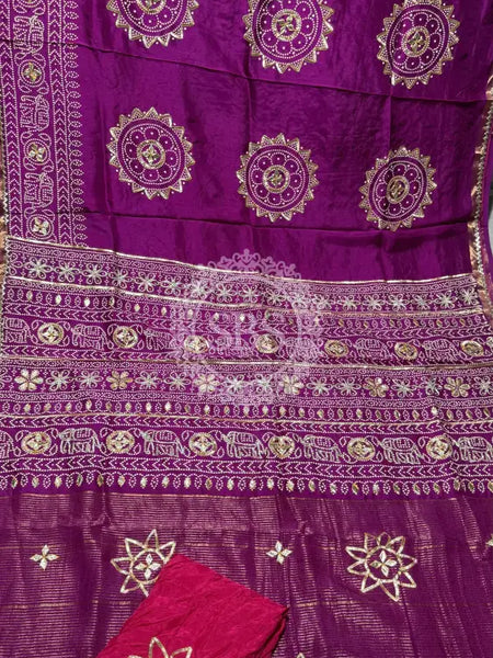 ELEPHANT ZARI BHANDEJ SAREE