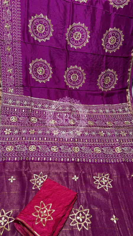 ELEPHANT ZARI BHANDEJ SAREE