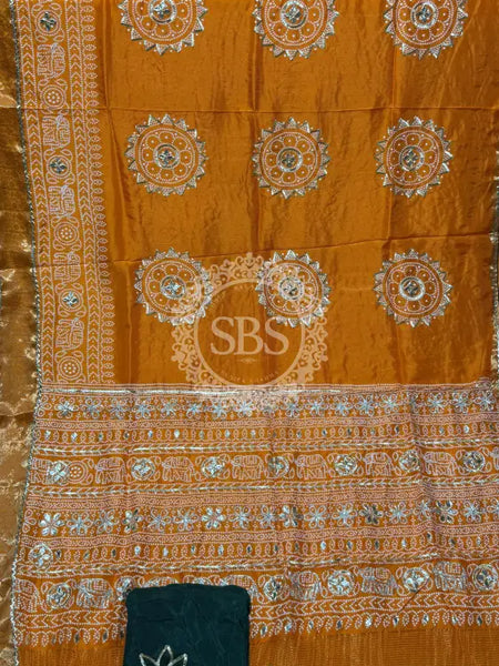 ELEPHANT ZARI BHANDEJ SAREE