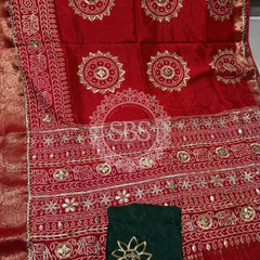 ELEPHANT ZARI BHANDEJ SAREE