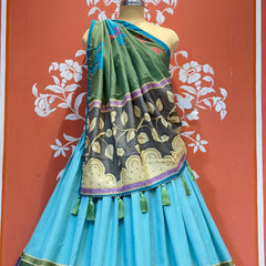 TUSSAR SILK GUJRATI LEHENGA