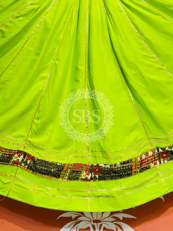GARBA DANDIYA SKIRTS FOR NAVRATRI WITH UNSTITCHED BLOUSE