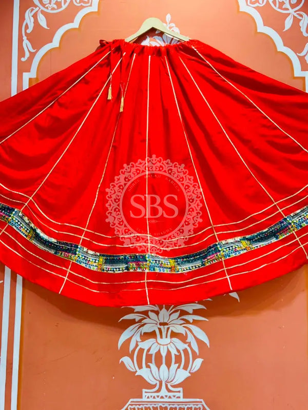 GARBA DANDIYA SKIRTS FOR NAVRATRI WITH UNSTITCHED BLOUSE