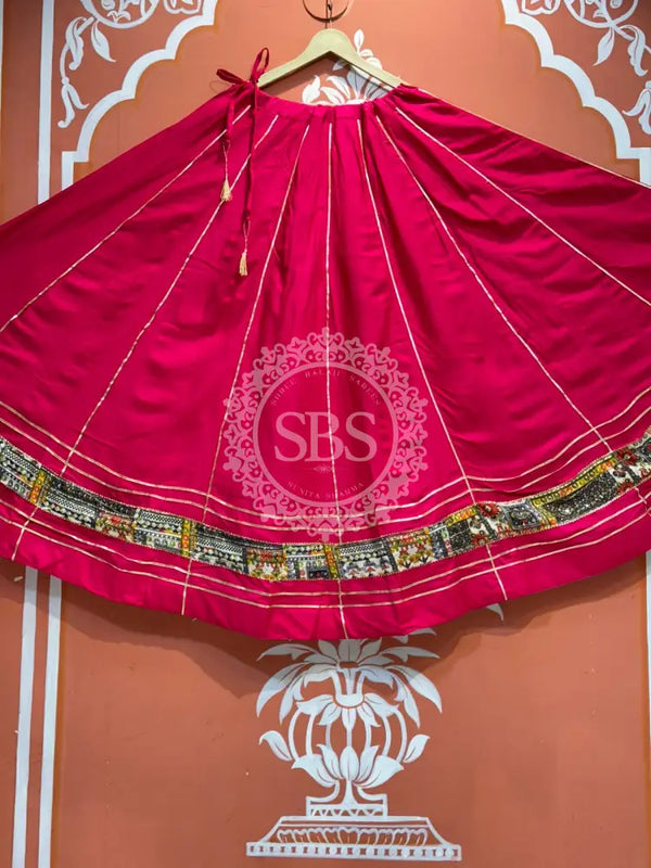 GARBA DANDIYA SKIRTS FOR NAVRATRI WITH UNSTITCHED BLOUSE