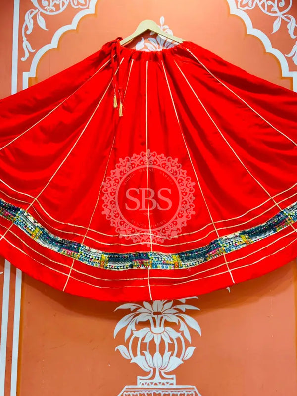 GARBA DANDIYA SKIRTS FOR NAVRATRI WITH UNSTITCHED BLOUSE