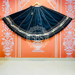 GARBA DANDIYA SKIRTS FOR NAVRATRI WITH UNSTITCHED BLOUSE BLACK 2