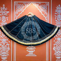 GARBA DANDIYA SKIRTS FOR NAVRATRI WITH UNSTITCHED BLOUSE Black