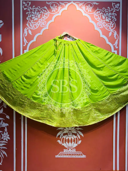 GARBA DANDIYA SKIRTS FOR NAVRATRI WITH UNSTITCHED BLOUSE Green