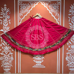 GARBA DANDIYA SKIRTS FOR NAVRATRI WITH UNSTITCHED BLOUSE PINK 2